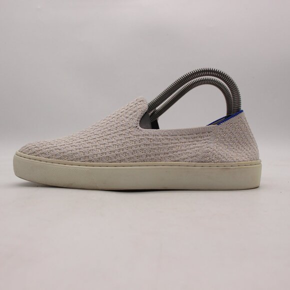 Rothy’s The Sneaker Honeycomb Women’s Size 8 Salt Light Grey White Knit Slip On - Picture 3 of 9